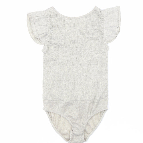 Zara Girls Gold Polyester Unitard One-Piece Size 11 Years Snap