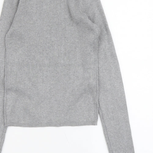 Primark Womens Grey Scoop Neck Viscose Pullover Jumper Size M