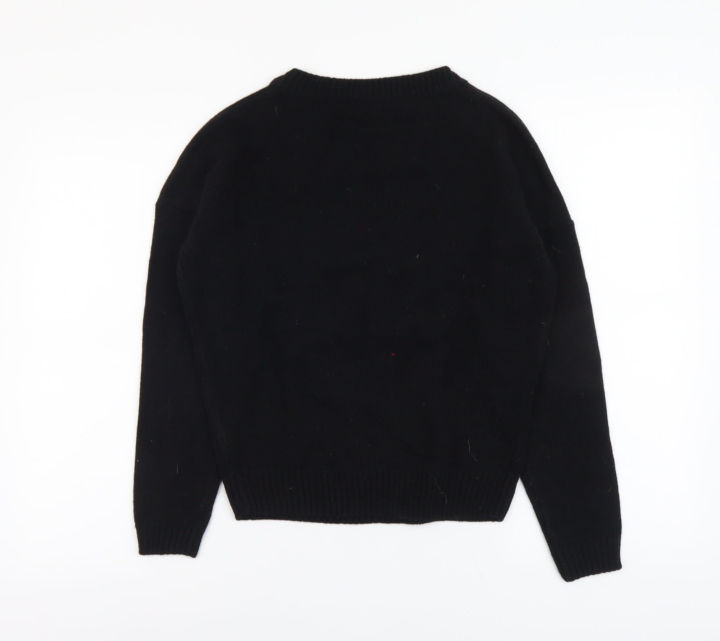 TALLY WEiJL Womens Black Round Neck Acrylic Pullover Jumper Size XS - Cat