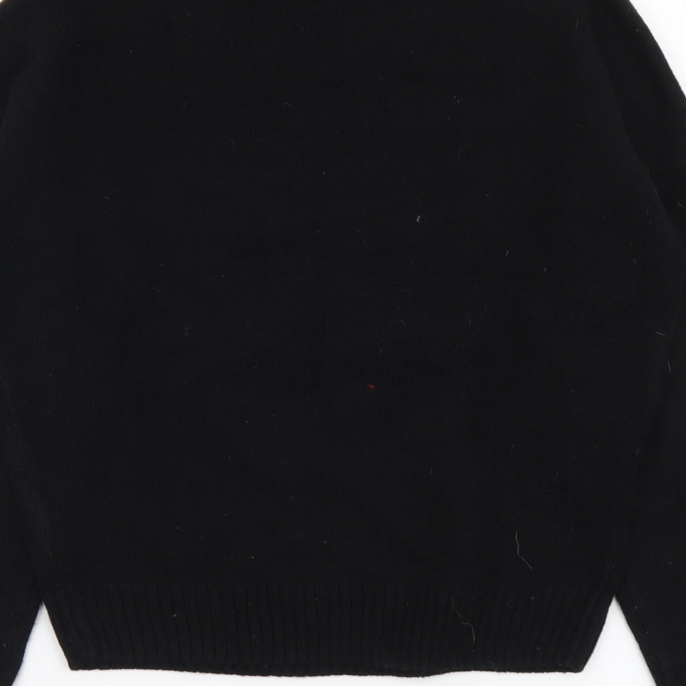 TALLY WEiJL Womens Black Round Neck Acrylic Pullover Jumper Size XS - Cat