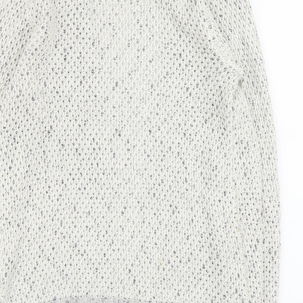 M&Co Womens Grey V-Neck Acrylic Cardigan Jumper Size 12