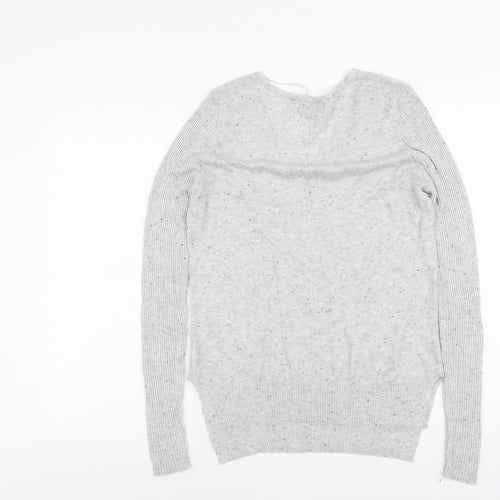 Atmosphere Womens Grey V-Neck Acrylic Pullover Jumper Size 8
