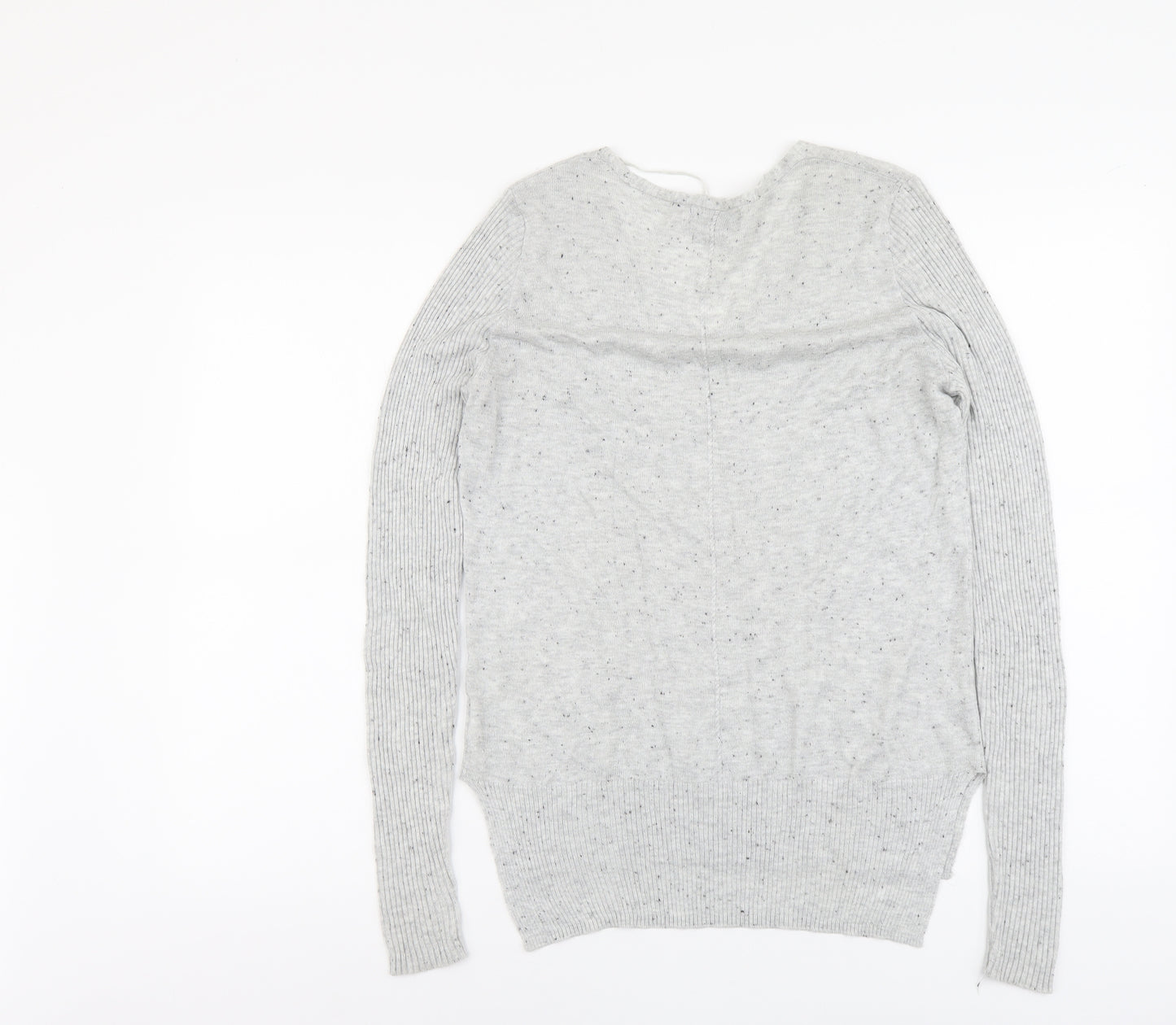 Atmosphere Womens Grey V-Neck Acrylic Pullover Jumper Size 8