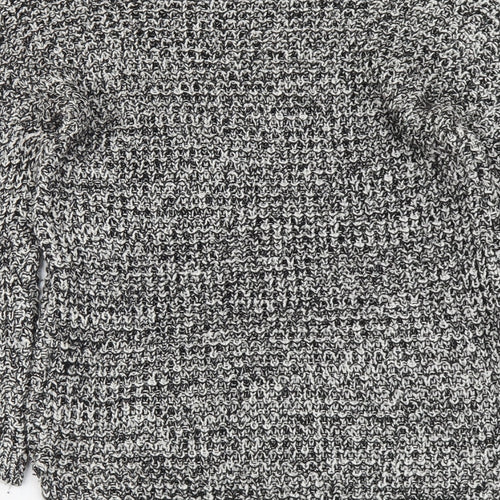 H&M Womens Grey Round Neck Acrylic Pullover Jumper Size S