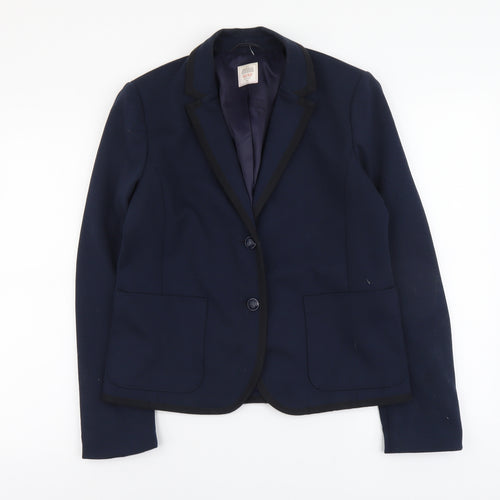 Gap Womens Blue Polyester Jacket Blazer Size 12