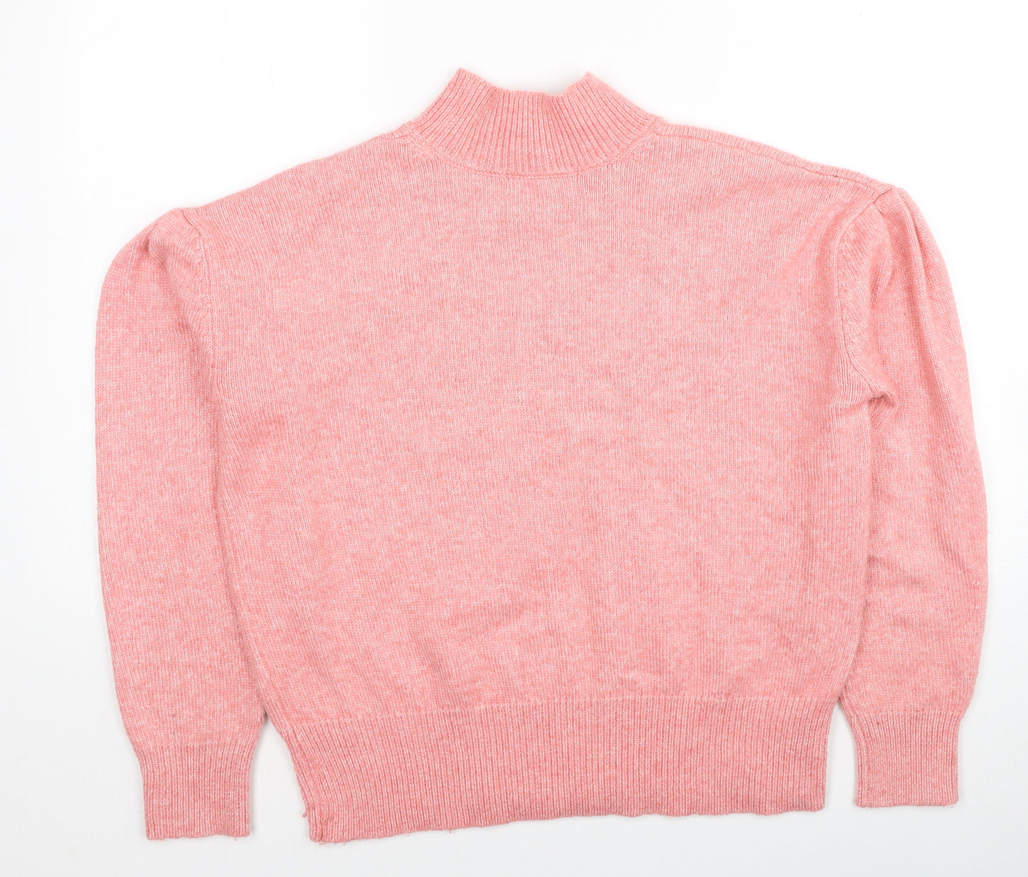 Marks and Spencer Womens Pink Roll Neck Polyester Pullover Jumper Size M