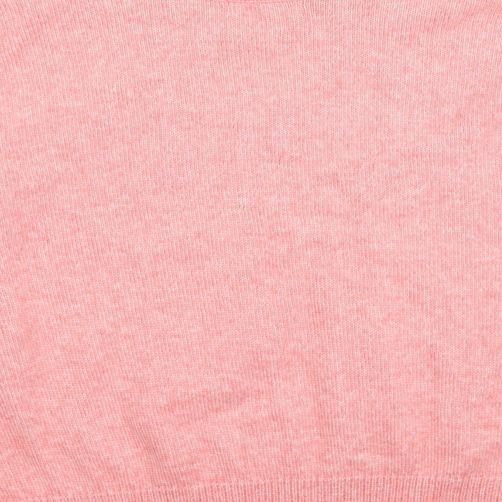 Marks and Spencer Womens Pink Roll Neck Polyester Pullover Jumper Size M