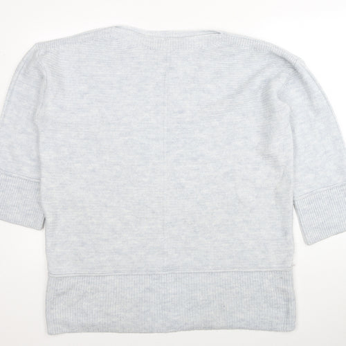 George Womens Grey Round Neck Acrylic Pullover Jumper Size XL