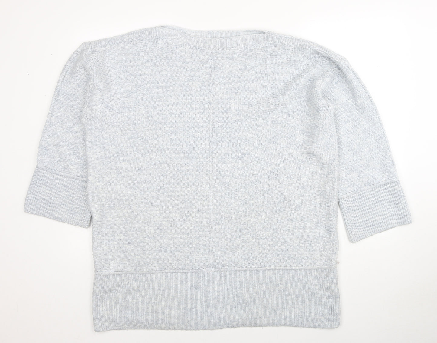 George Womens Grey Round Neck Acrylic Pullover Jumper Size XL