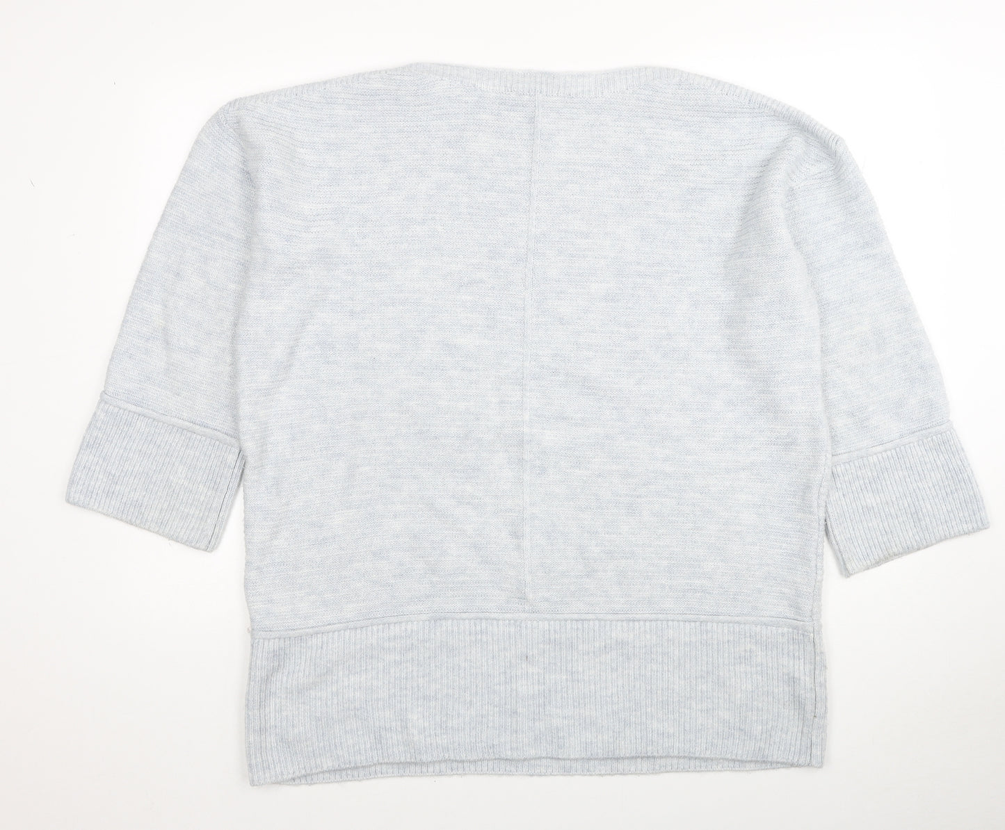George Womens Grey Round Neck Acrylic Pullover Jumper Size XL