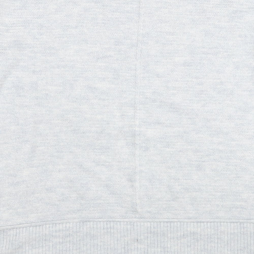 George Womens Grey Round Neck Acrylic Pullover Jumper Size XL