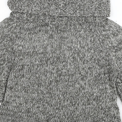 Silent Angels Womens Grey Round Neck Acrylic Pullover Jumper Size 10