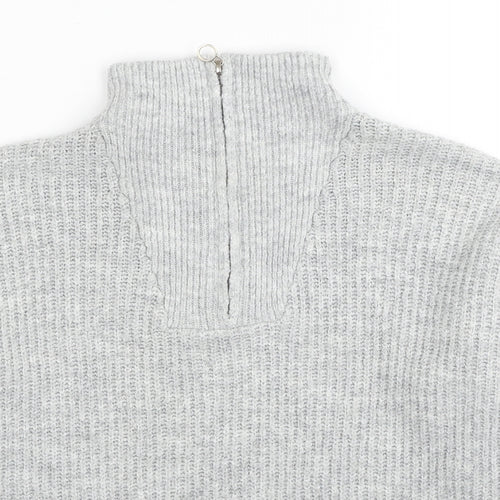 M&Co Girls Grey Halter Acrylic Pullover Jumper Size 12 Years Pullover