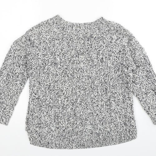 H&M Womens Grey Round Neck Cotton Pullover Jumper Size XS