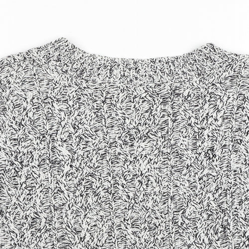 H&M Womens Grey Round Neck Cotton Pullover Jumper Size XS