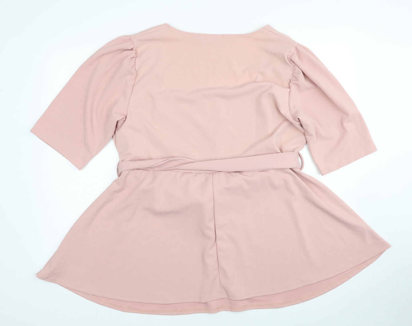 Love Yours Womens Pink Polyester Skater Dress Size 22 Square Neck Pullover