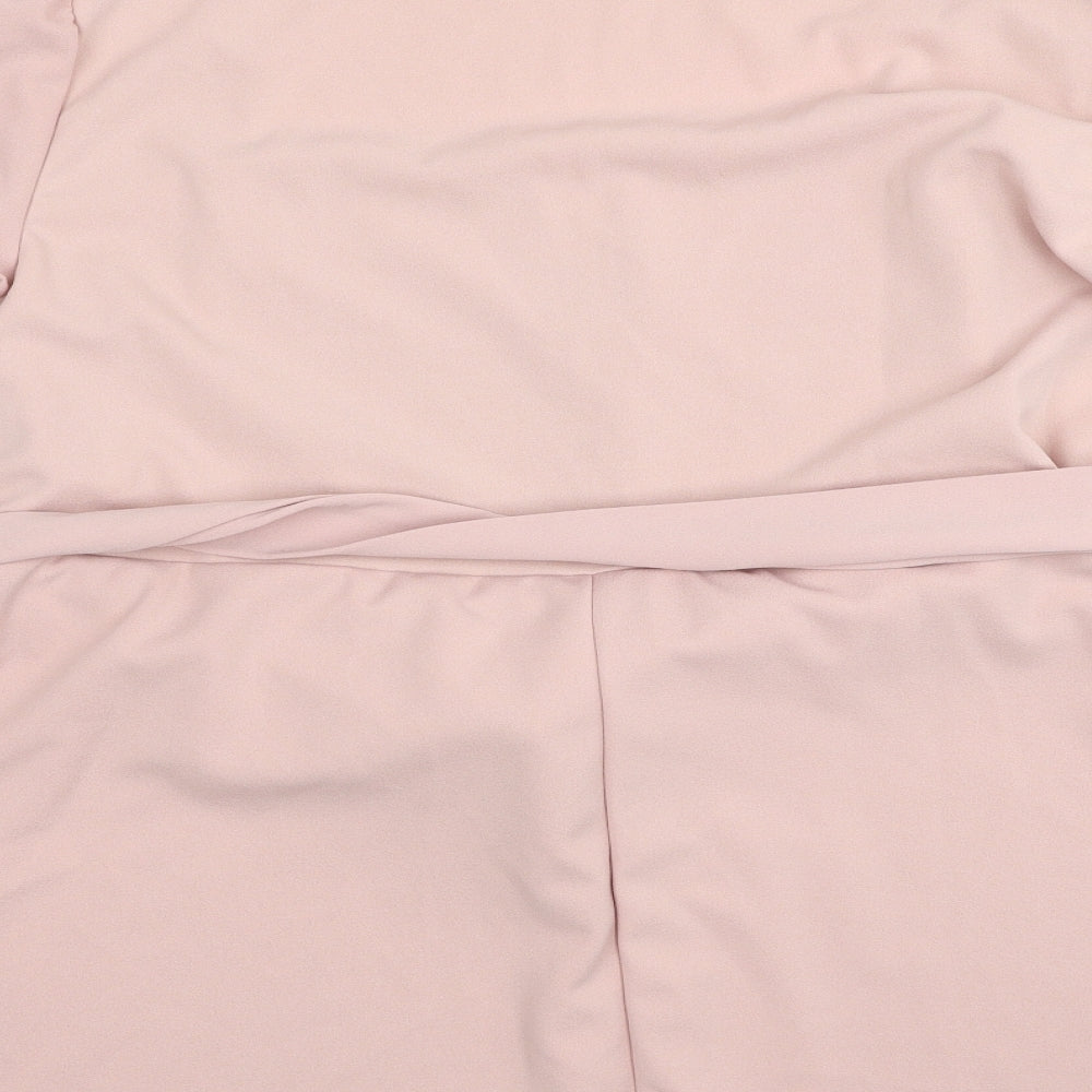 Love Yours Womens Pink Polyester Skater Dress Size 22 Square Neck Pullover