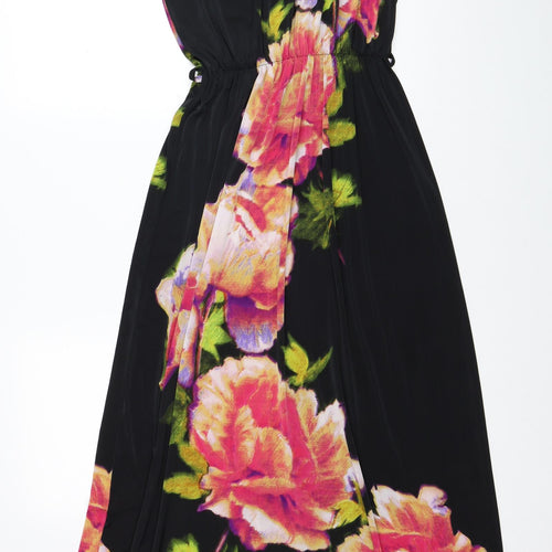 New Look Womens Multicoloured Floral Polyester Fit & Flare Size 6 Round Neck Pullover