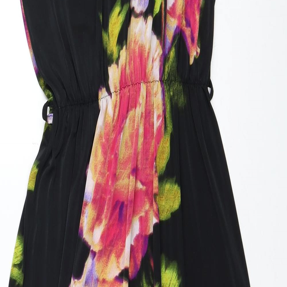 New Look Womens Multicoloured Floral Polyester Fit & Flare Size 6 Round Neck Pullover