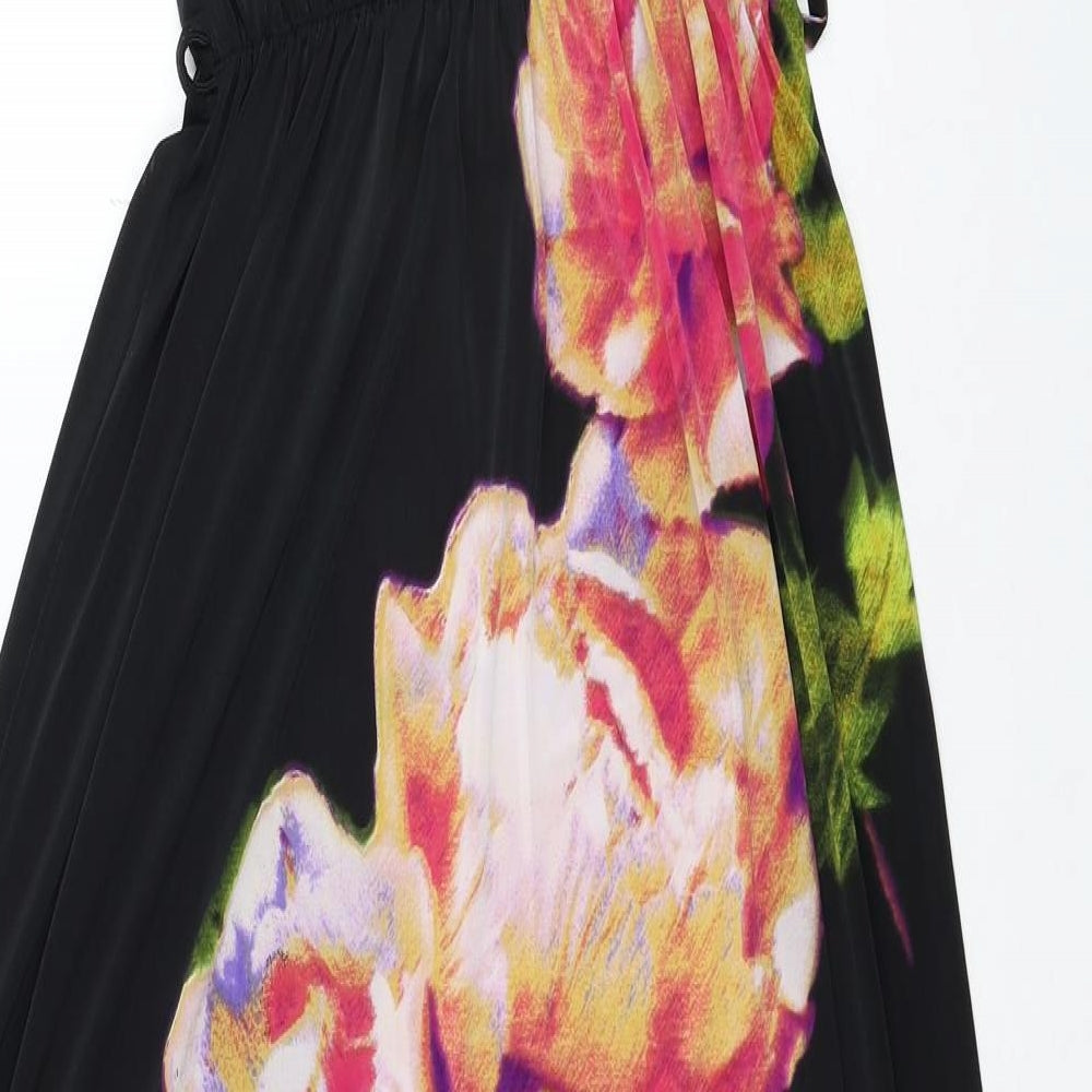 New Look Womens Multicoloured Floral Polyester Fit & Flare Size 6 Round Neck Pullover