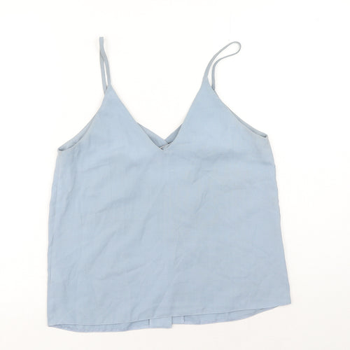New Look Womens Blue Polyester Camisole Tank Size 10 V-Neck