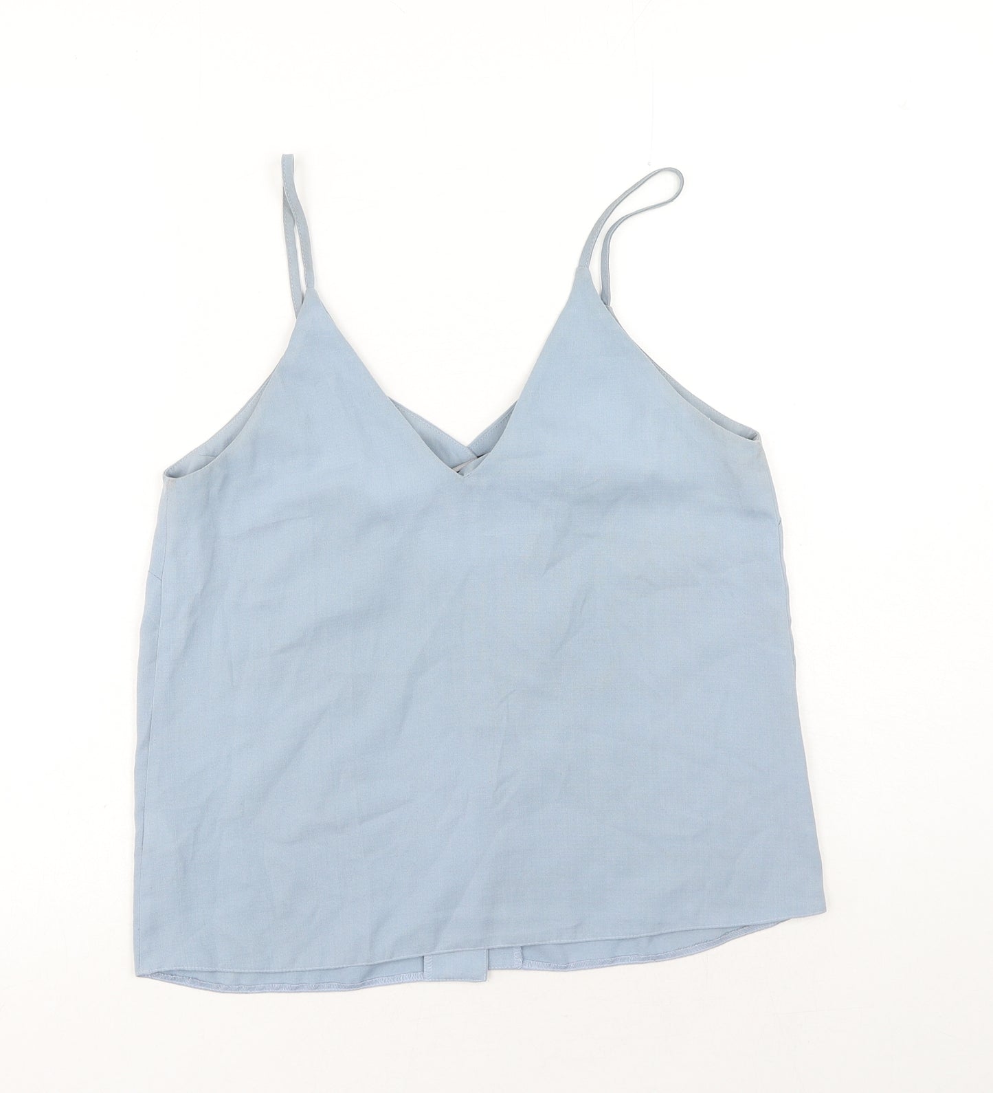 New Look Womens Blue Polyester Camisole Tank Size 10 V-Neck