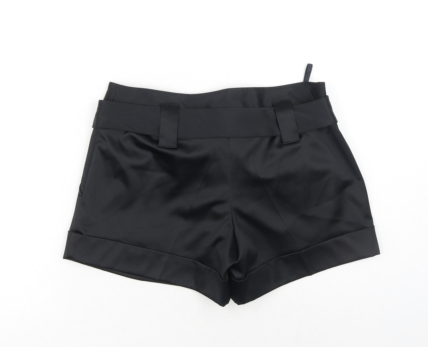 Oasis Womens Black Polyester Boyfriend Shorts Size 8 Regular Zip