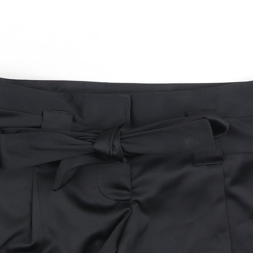 Oasis Womens Black Polyester Boyfriend Shorts Size 8 Regular Zip