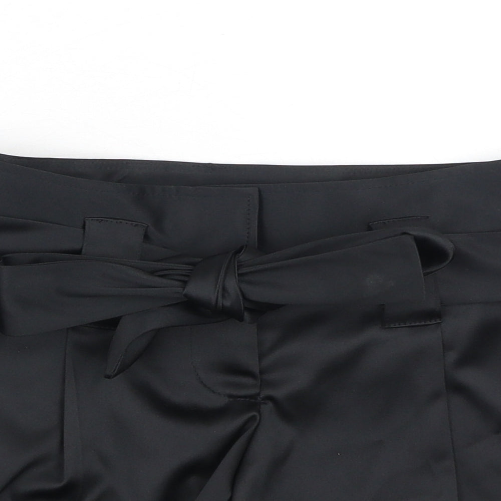 Oasis Womens Black Polyester Boyfriend Shorts Size 8 Regular Zip