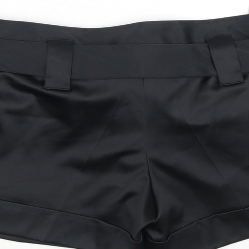 Oasis Womens Black Polyester Boyfriend Shorts Size 8 Regular Zip