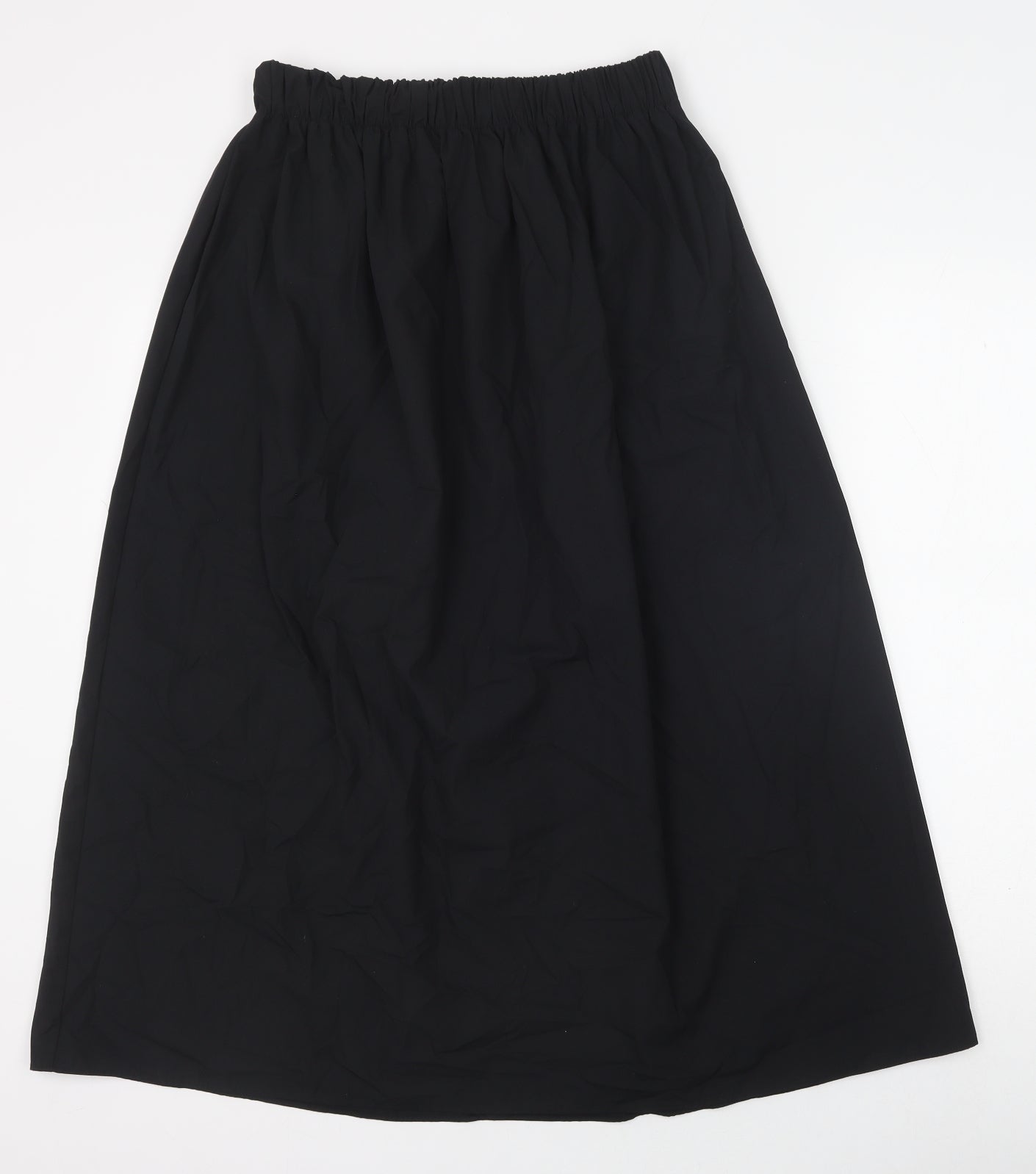 Marks and Spencer Womens Black Cotton Swing Skirt Size 10