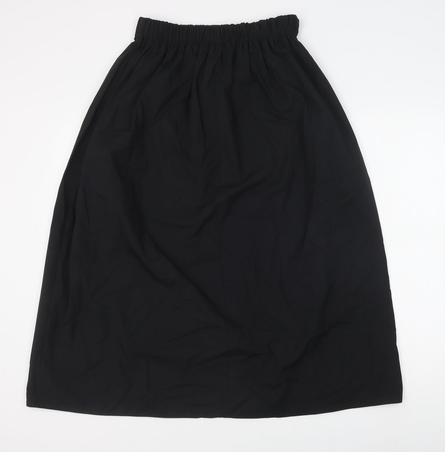 Marks and Spencer Womens Black Cotton Swing Skirt Size 10