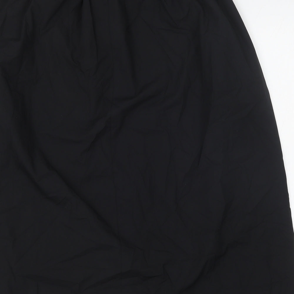 Marks and Spencer Womens Black Cotton Swing Skirt Size 10
