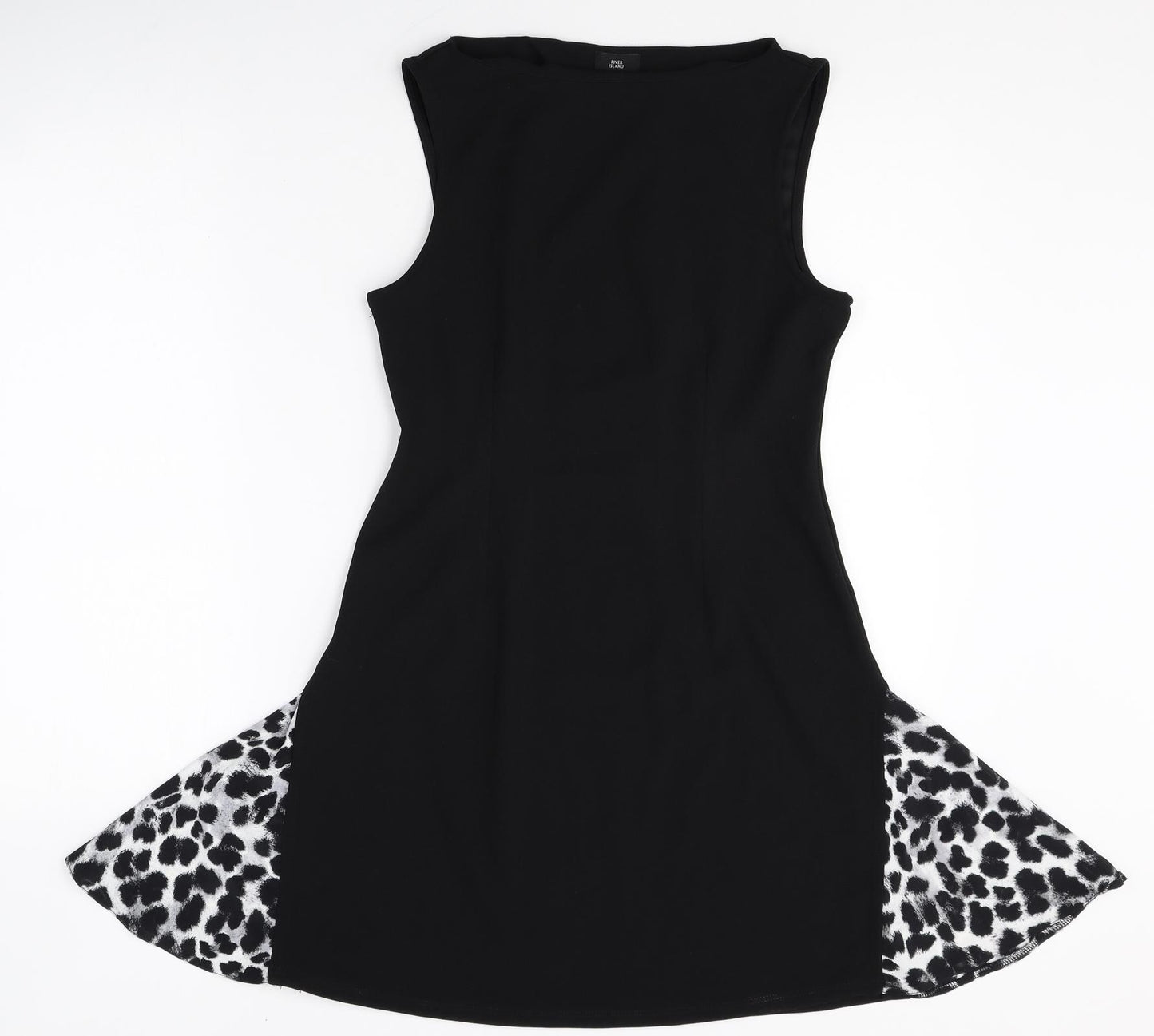 River Island Womens Black Polyester A-Line Size S Round Neck Pullover