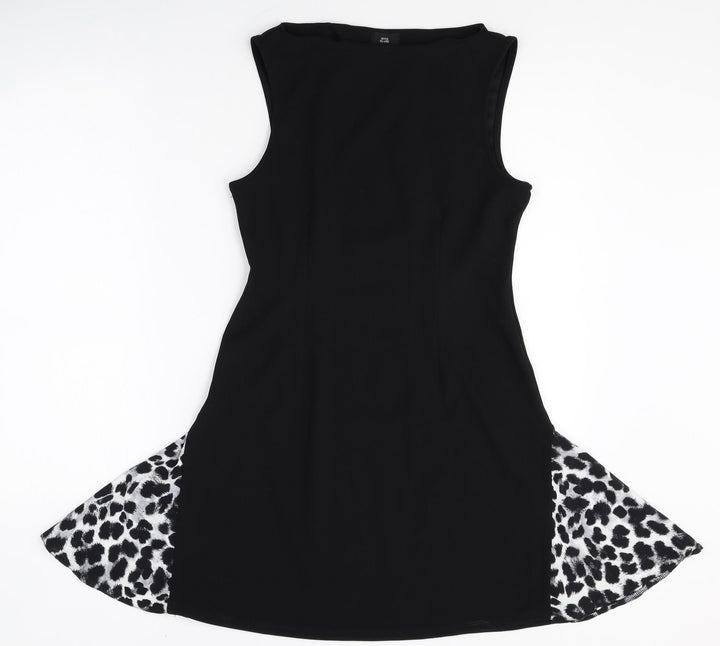 River Island Womens Black Polyester A-Line Size S Round Neck Pullover