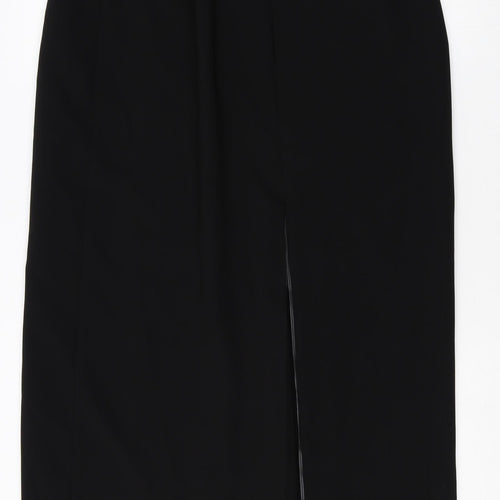 Goya Womens Black Polyester Straight & Pencil Skirt Size 16 Zip