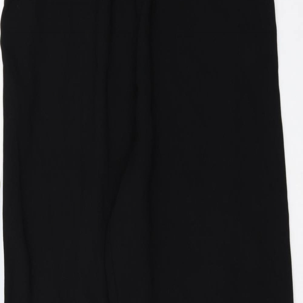 ASOS Womens Black Striped Polyester Trousers Size 10 Regular