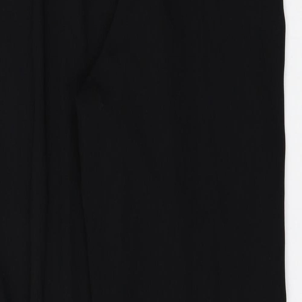 ASOS Womens Black Striped Polyester Trousers Size 10 Regular