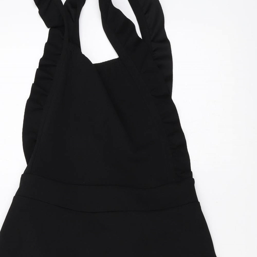 Yours Womens Black Polyester A-Line Size 16 Square Neck Pullover