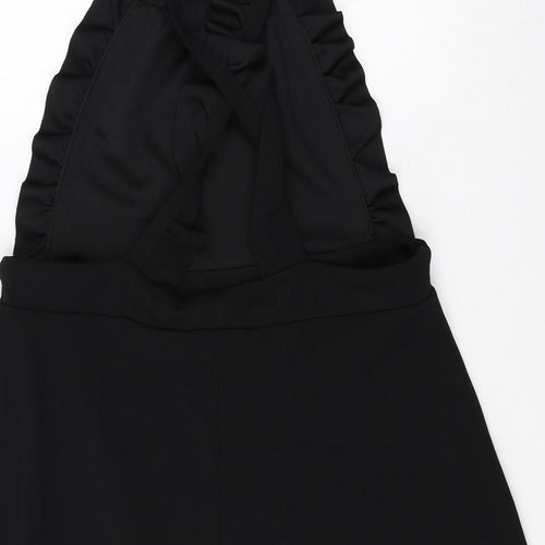 Yours Womens Black Polyester A-Line Size 16 Square Neck Pullover