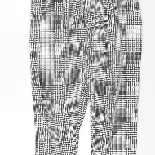 Spotted Womens Multicoloured Plaid Polyester Capri Trousers Size S Regular Tie