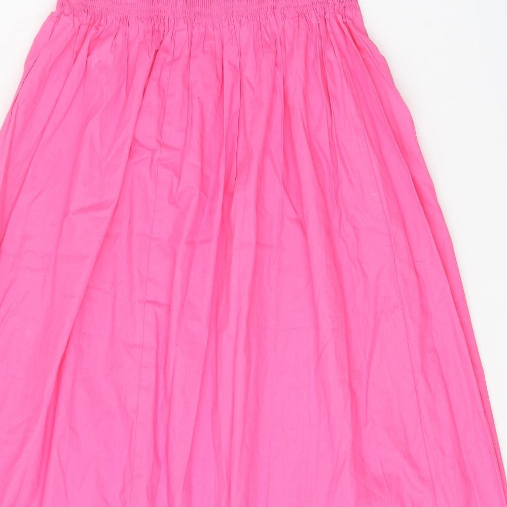 H&M Womens Pink 100% Cotton A-Line Size M Off the Shoulder Pullover