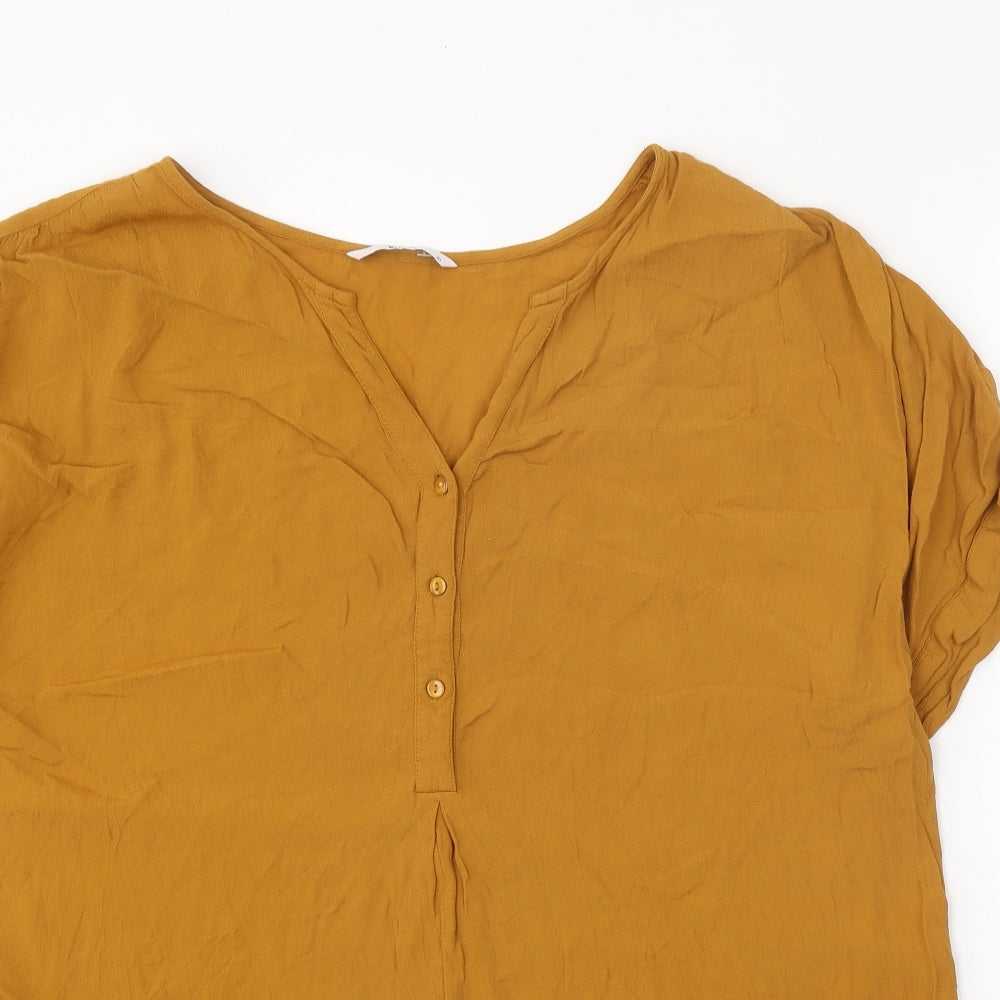 TU Womens Orange Viscose Tunic Blouse Size 20 V-Neck