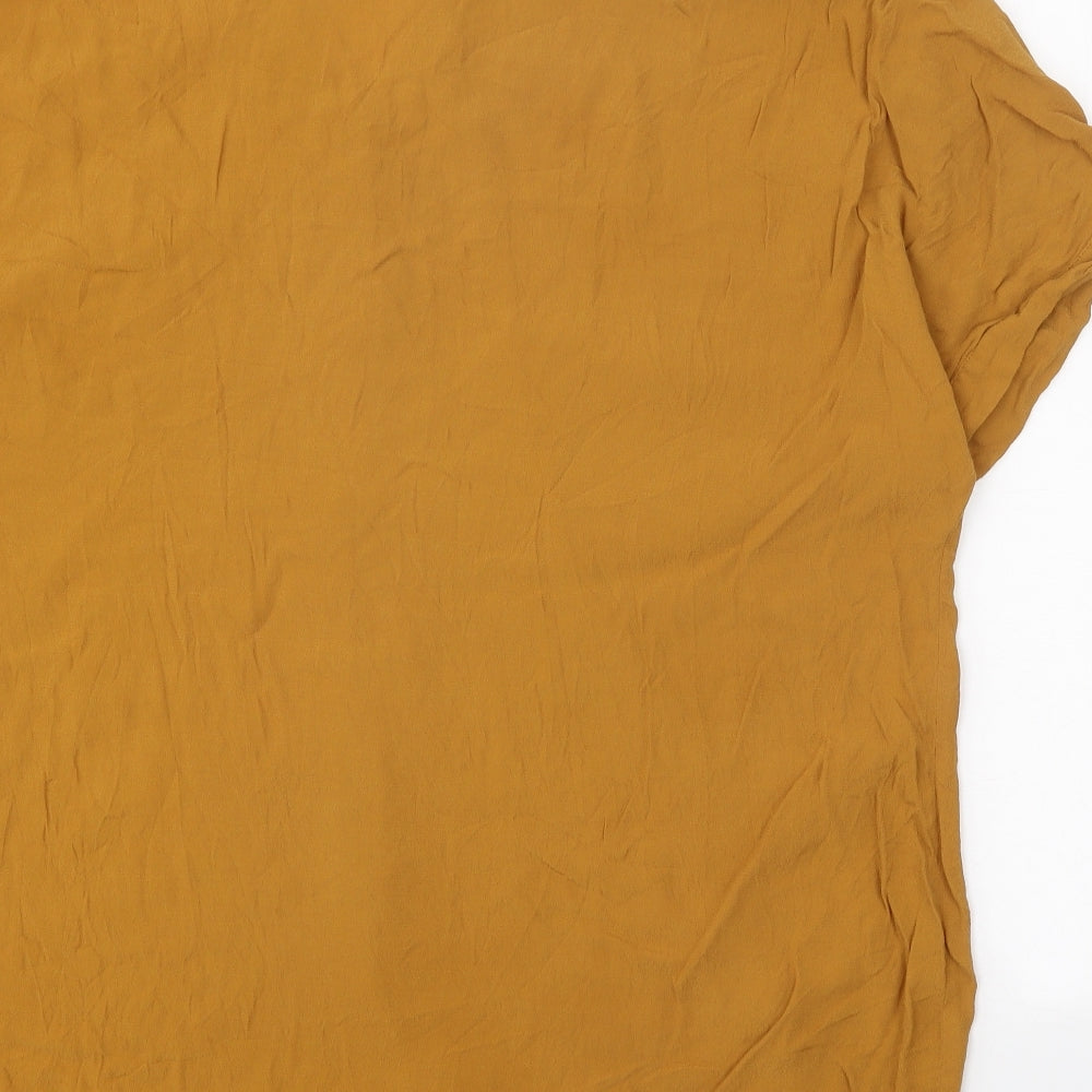 TU Womens Orange Viscose Tunic Blouse Size 20 V-Neck