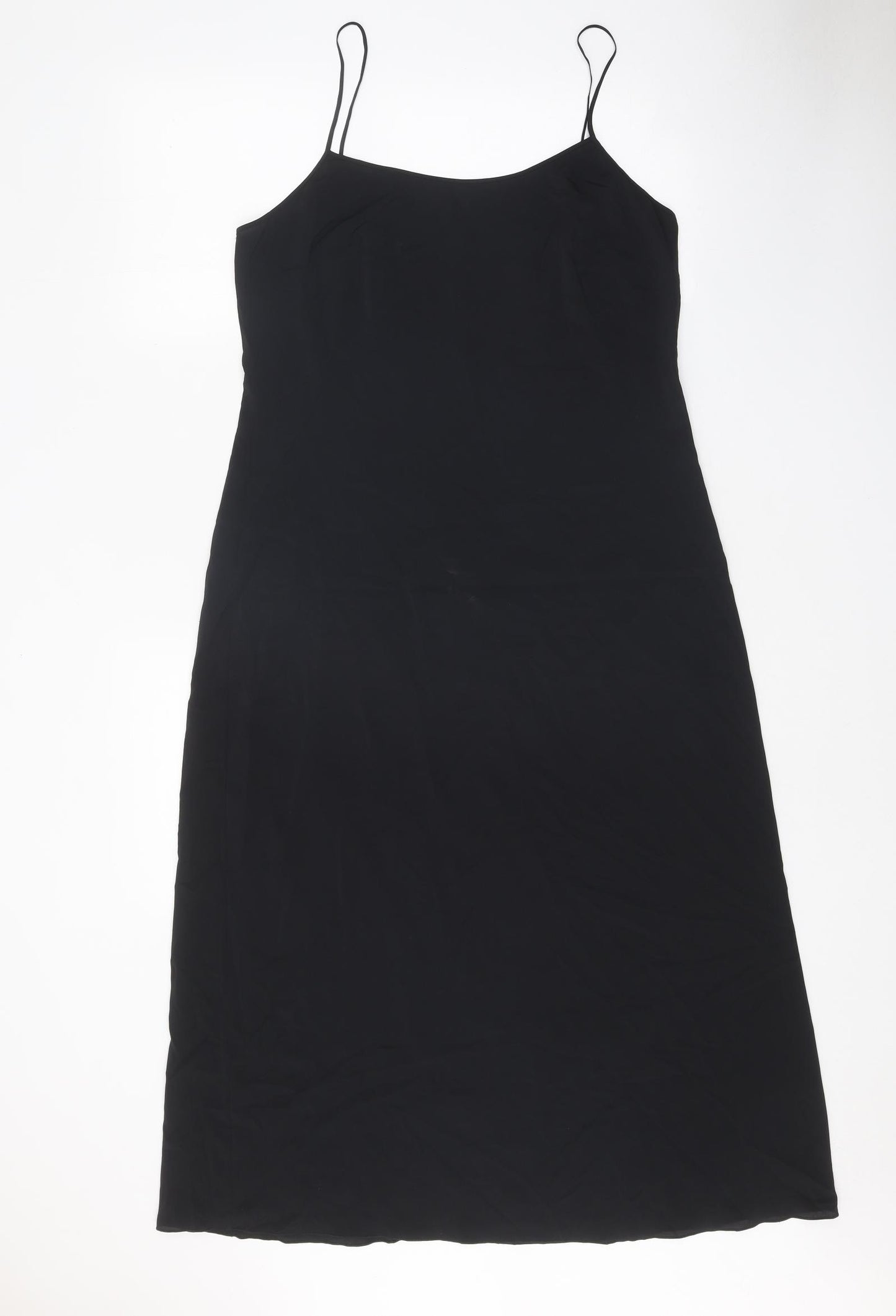 Aeffe Spa Womens Black Acetate A-Line Size 12 Round Neck Pullover