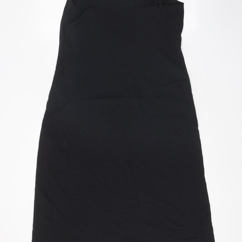 Aeffe Spa Womens Black Acetate A-Line Size 12 Round Neck Pullover