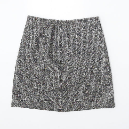 Preworn Womens Grey Polyester Straight & Pencil Skirt Size 27 in