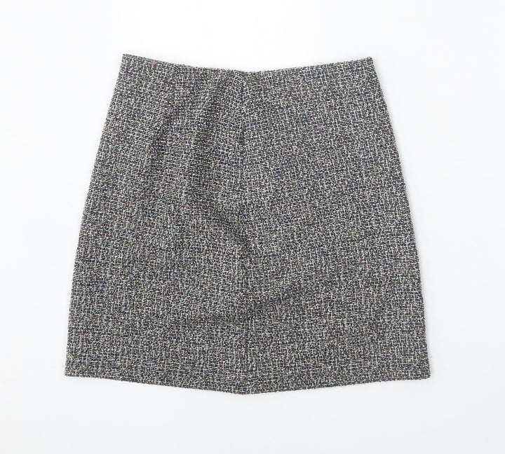 Preworn Womens Grey Polyester Straight & Pencil Skirt Size 27 in