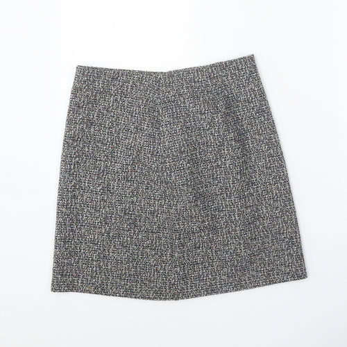 Preworn Womens Grey Polyester Straight & Pencil Skirt Size 27 in
