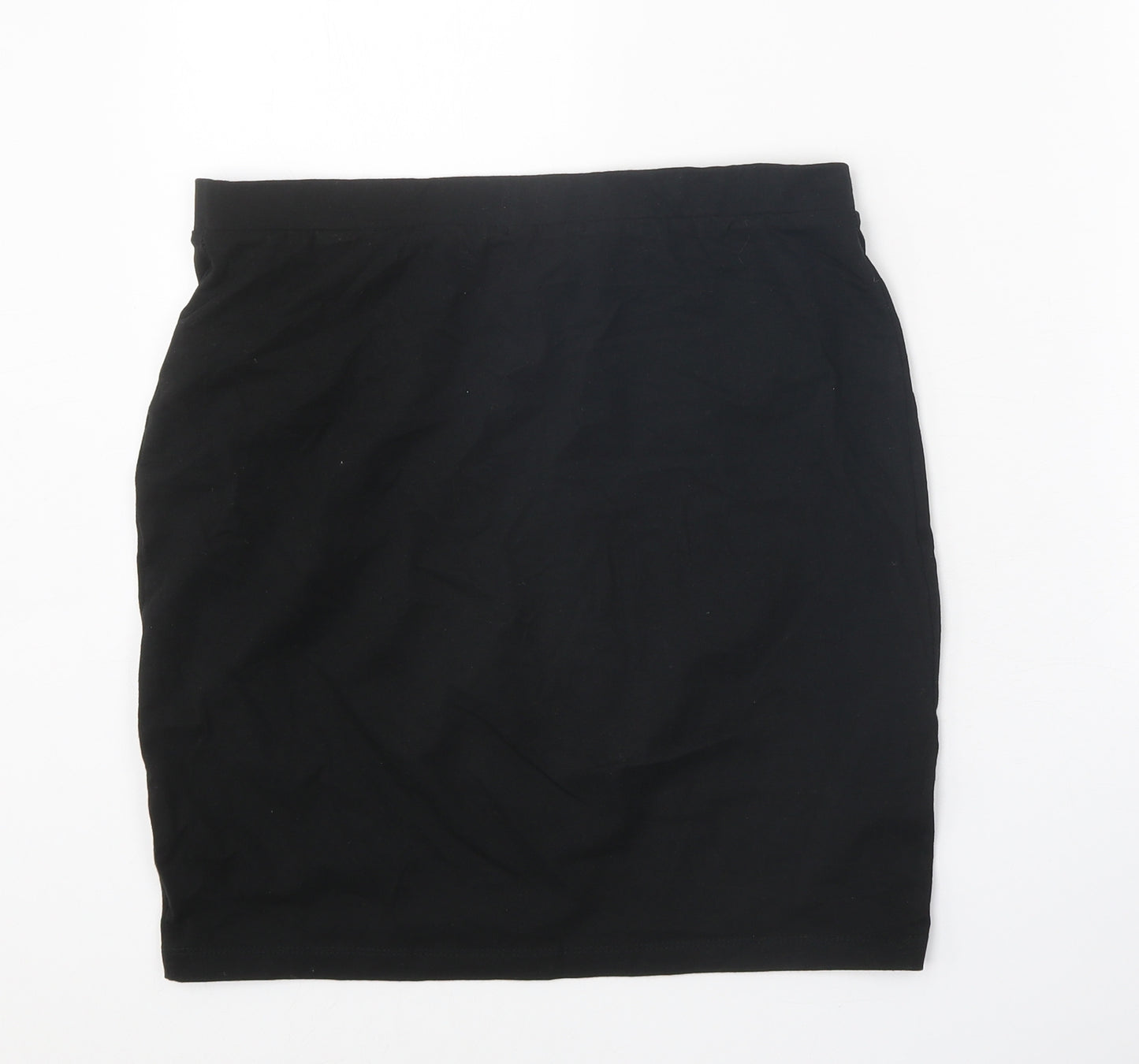 Papaya Womens Black Cotton Bandage Skirt Size 12
